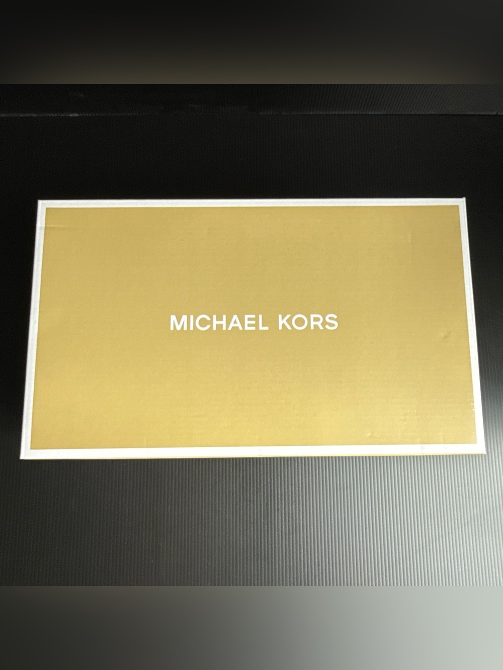 NIB Michael Kors Preston Flat Sandal Brandy Embossed Leather Shoe Womens Size 10 - Picture 11 of 12